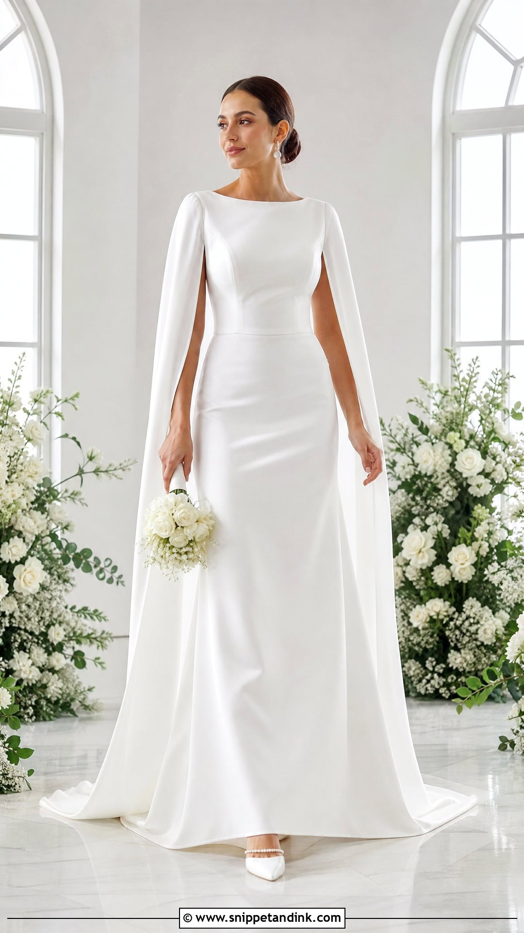 Cape Sleeve Christian Bride Gown - Snippet and Ink - 25 Christian Bride Gowns