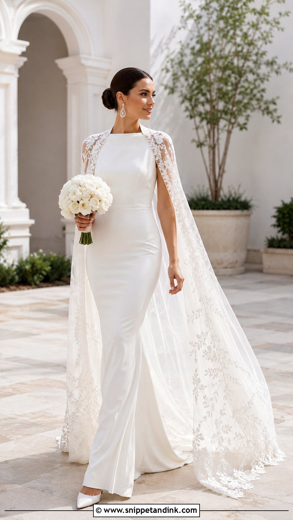 Cape Sleeve Couture Wedding Dress - Snippet and Ink - 20 Couture Wedding Dresses