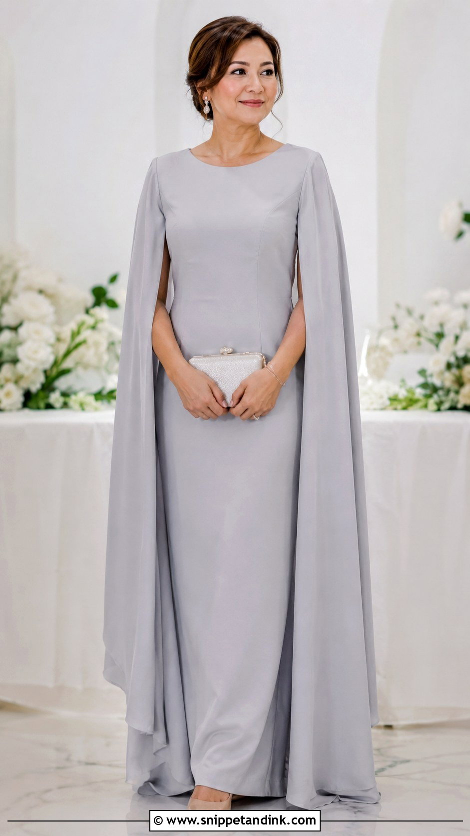Cape Sleeve Dress For Ninang - Snippet and Ink - 25 Ninang Dress for Wedding Philippines Ideas