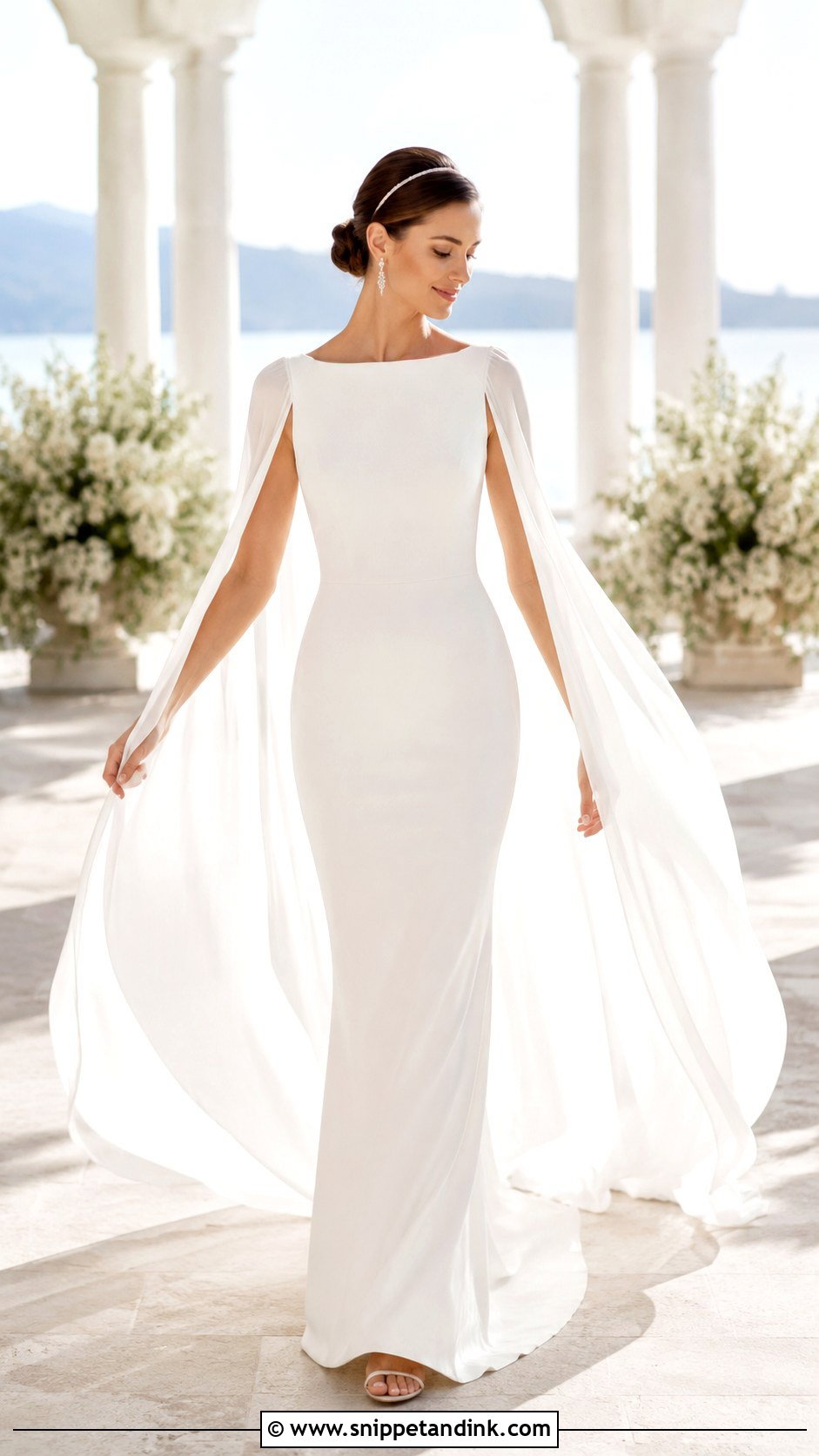 Cape Sleeve Fairy Bride Dress - Snippet and Ink - 20 Fairy Bride Dress Ideas