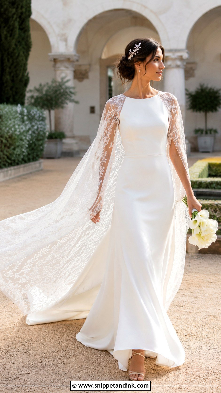 Cape Sleeve Fairy Tale Wedding Dress - Snippet and Ink - 20 Fairy Tale Wedding Dress Fantasy Gowns