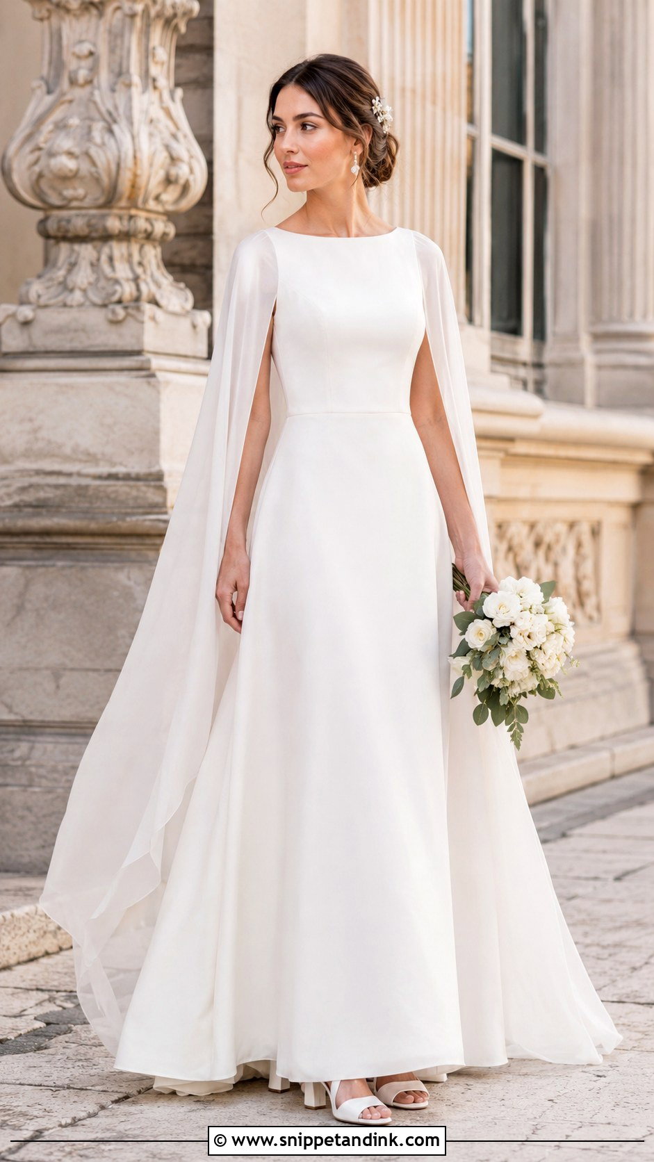 Cape Sleeve Fairy Wedding Dress - Snippet and Ink - 20 Ethereal Fairy Wedding Dress Ideas