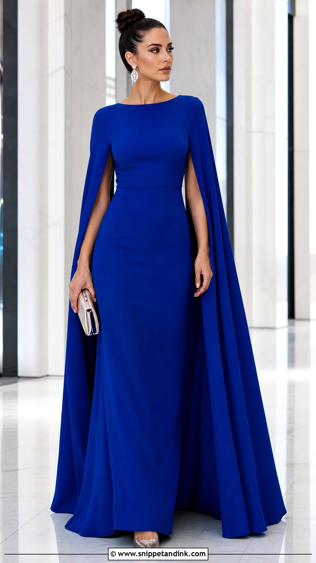 Cape Sleeve Flair Gown Outfit - Snippet and Ink - 20 Flair Gown Ideas