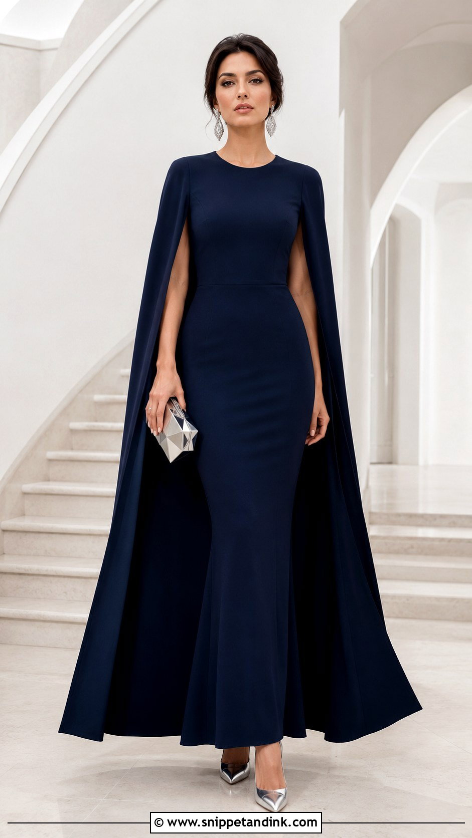 Cape Sleeve Frock Gown - Snippet and Ink - 20 Froks with Gown Ideas