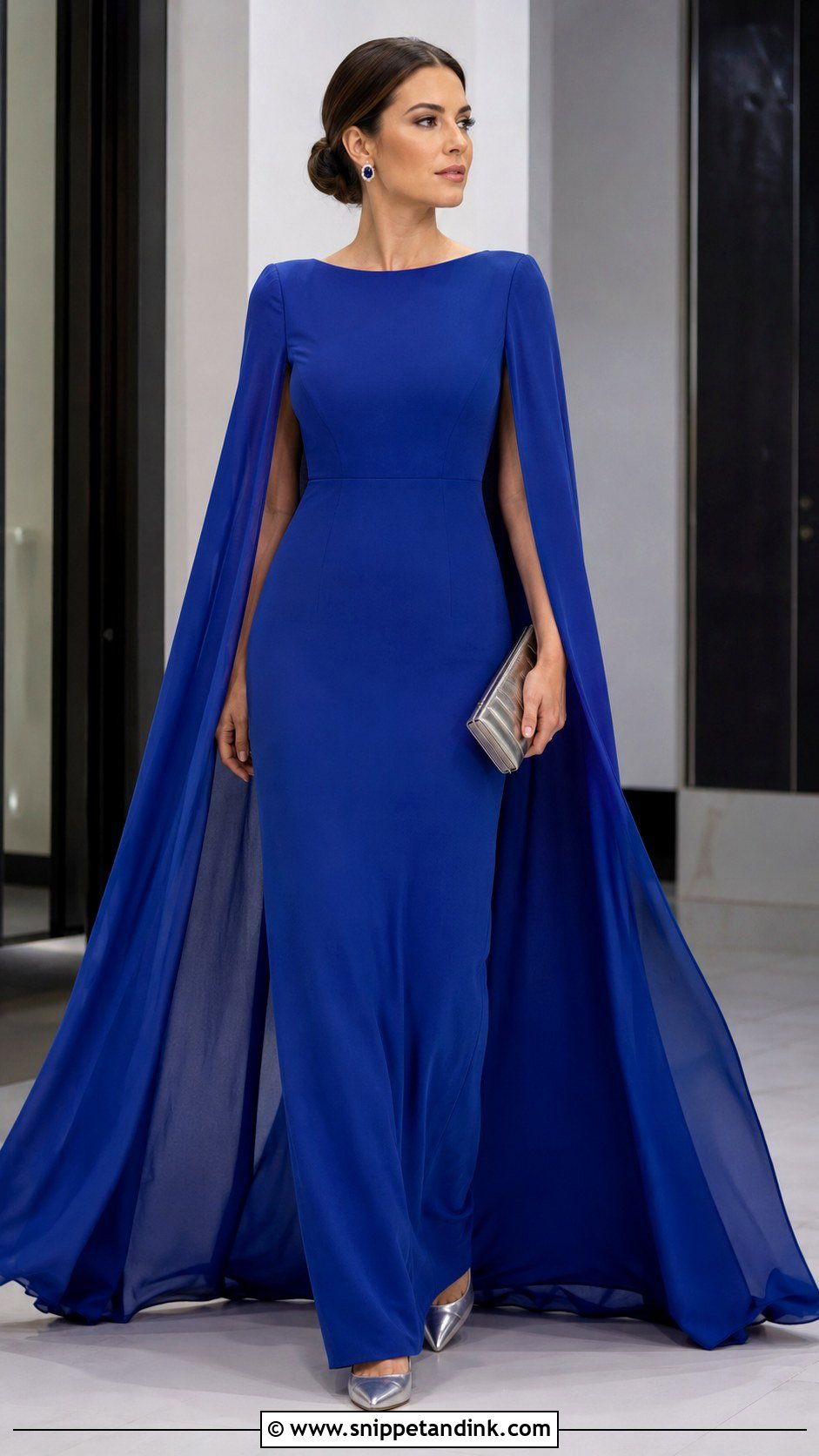 Cape Sleeve Gown Outfit - Snippet and Ink - 20 Dream Gown Ideas