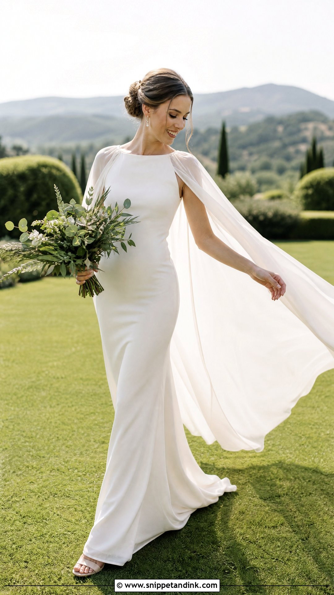Cape Sleeve Hippie Wedding Dress - Snippet and Ink - 20 Hippie Wedding Dress Bohemian Ideas
