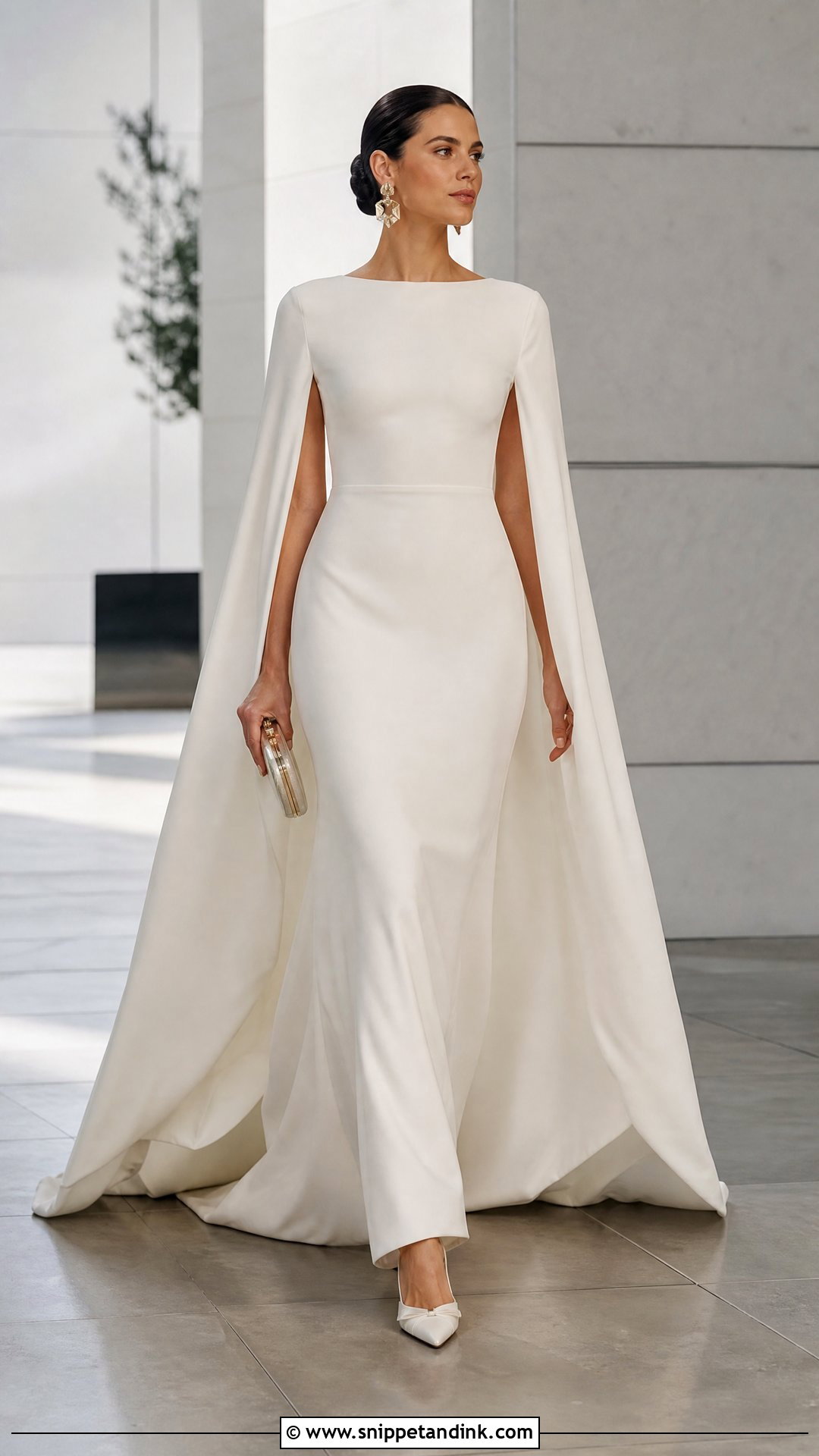 Cape Sleeve Indie Wedding Dress - Snippet and Ink - 25 Indie Wedding Dress Ideas