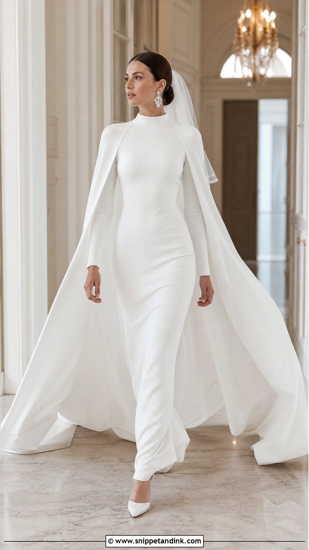 Cape Sleeve Jewish Wedding Dress - Snippet and Ink - 25 Jewish Wedding Dress Ideas
