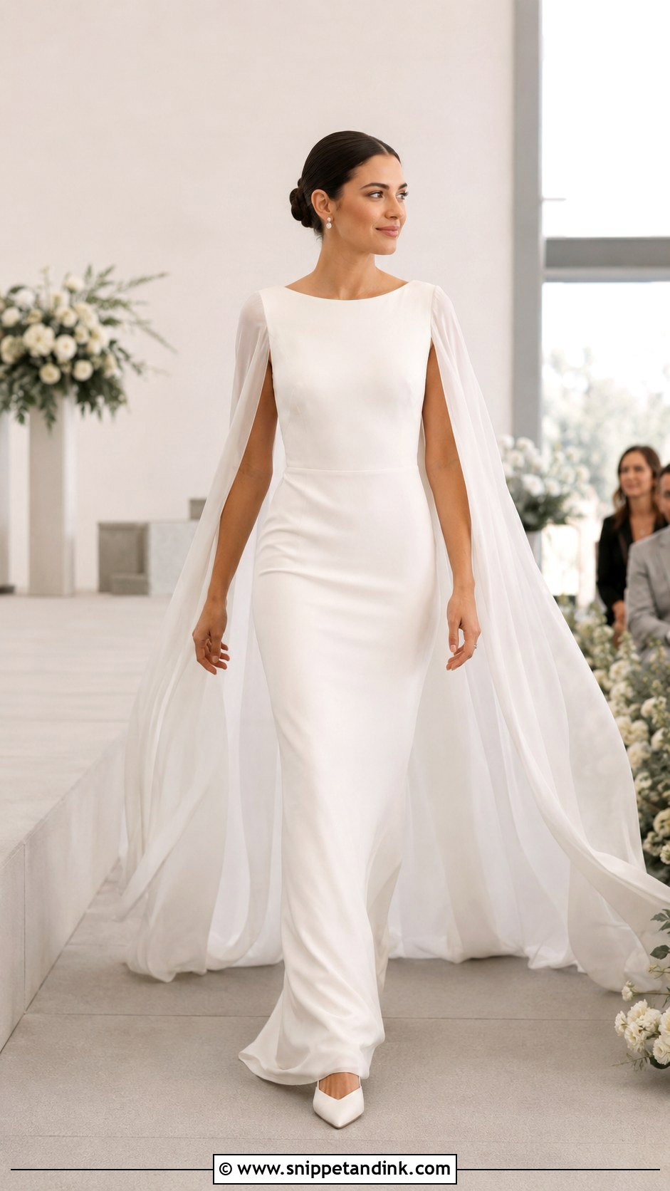 Cape Sleeve Marriage Gown - Snippet and Ink - 20 Marriage Gown Ideas