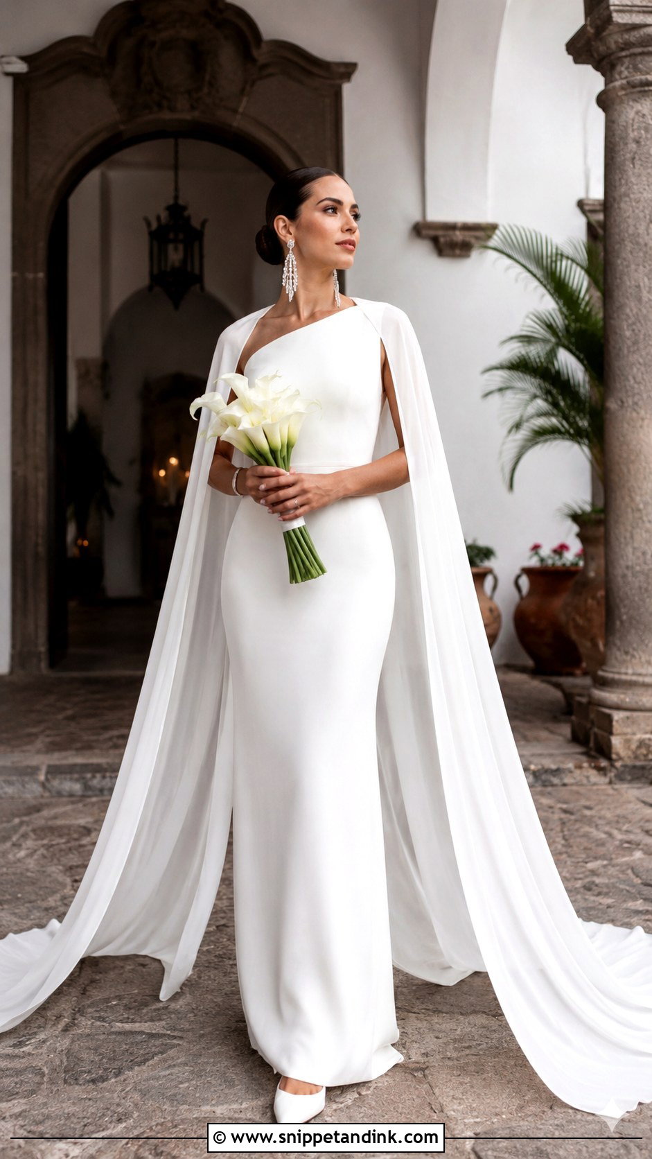 Cape Sleeve Mexico Wedding Dress - Snippet and Ink - 20 Mexico Wedding Dress Ideas