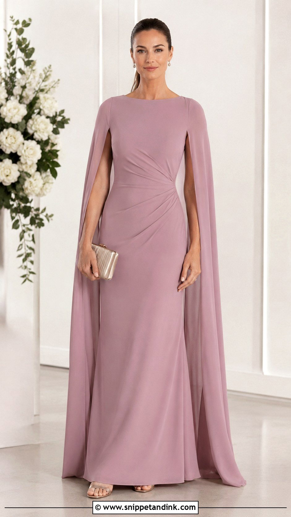 Cape Sleeve Principal Sponsors Gown - Snippet and Ink - 25 Principal Sponsors Gown Ideas