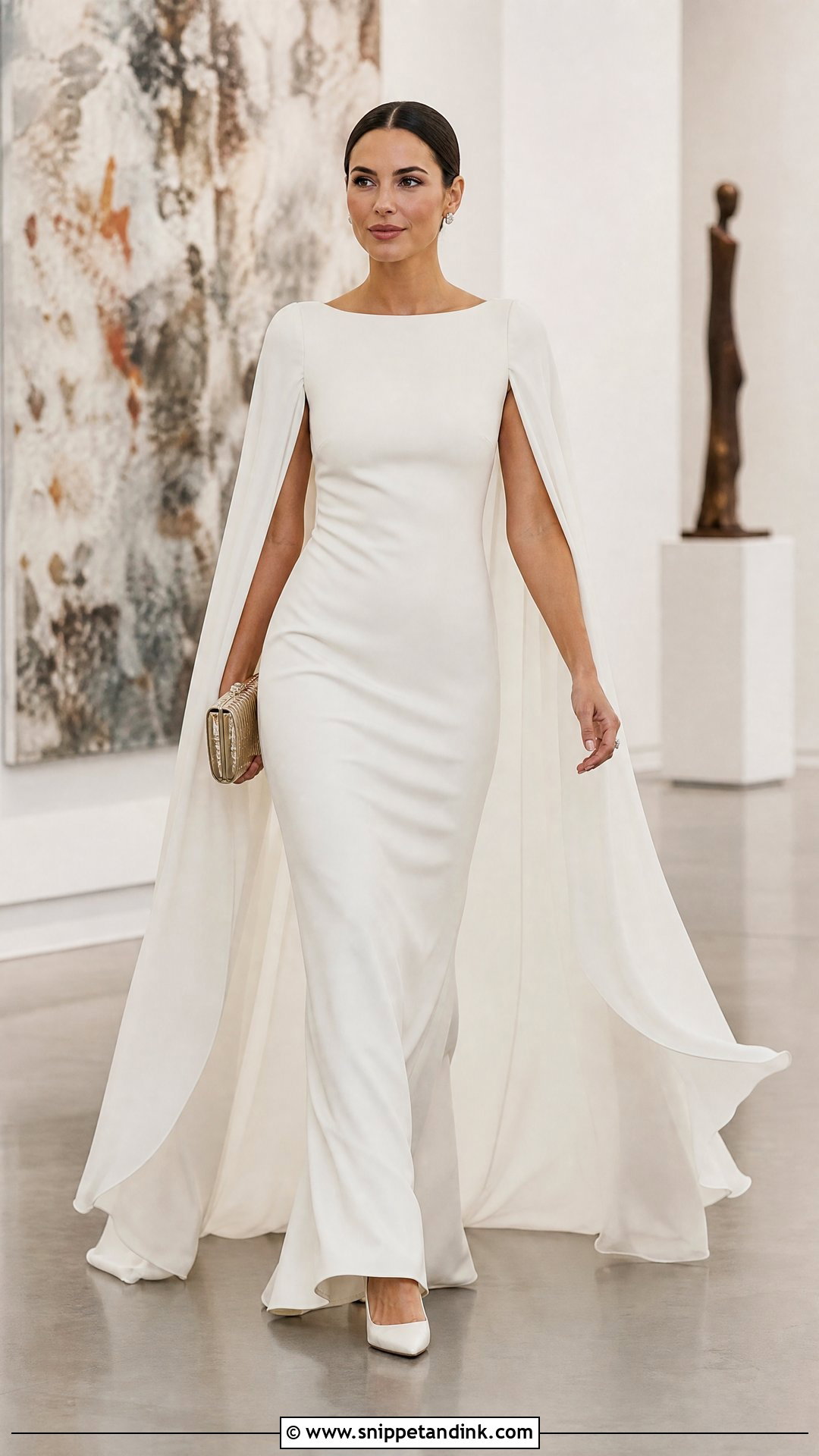Cape Sleeve Trail Gown - Snippet and Ink - 20 Trail Gown Ideas