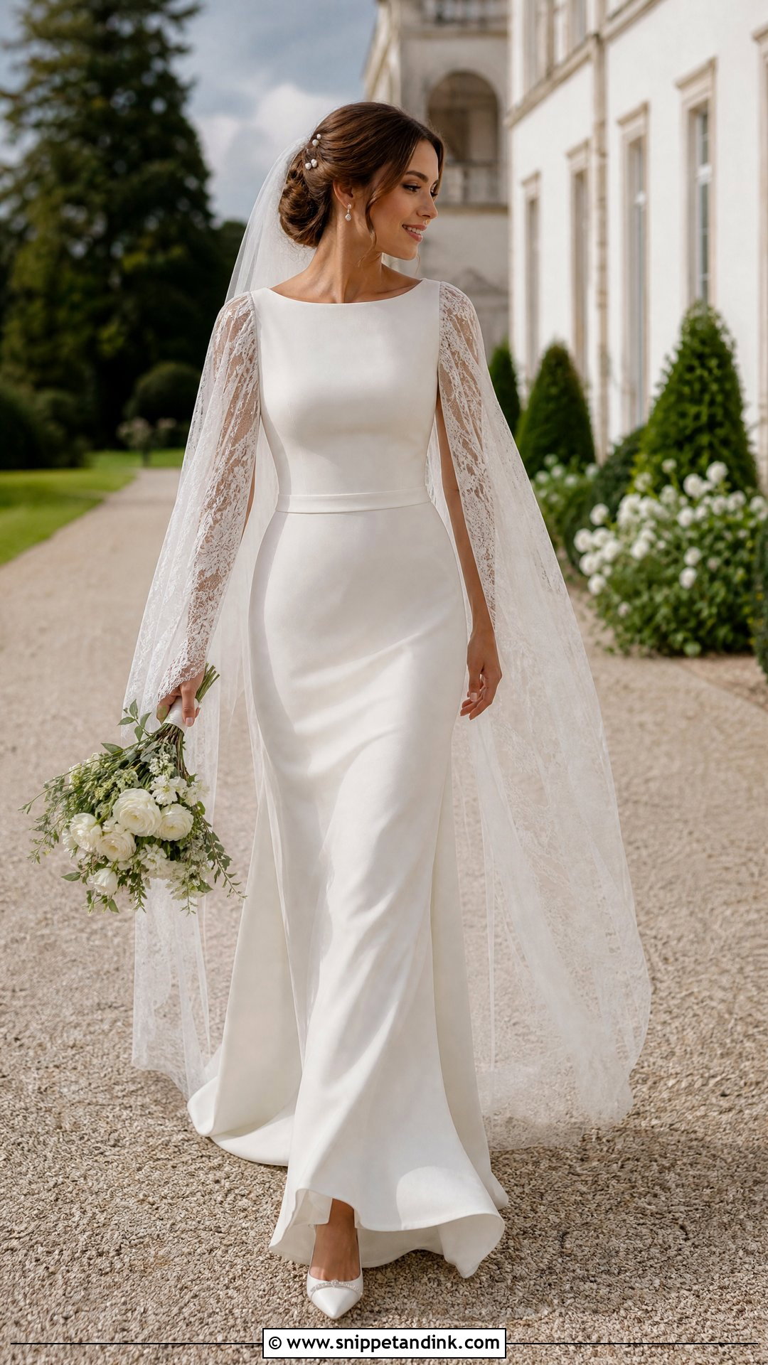 Cape Sleeve Victorian Wedding Dress - Snippet and Ink - 20 Victorian Wedding Dresses