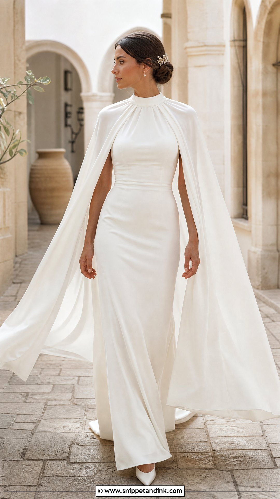 Cape Sleeve Vintage Wedding Dress - Snippet and Ink - 20 Vintage Wedding Dress Sleeves