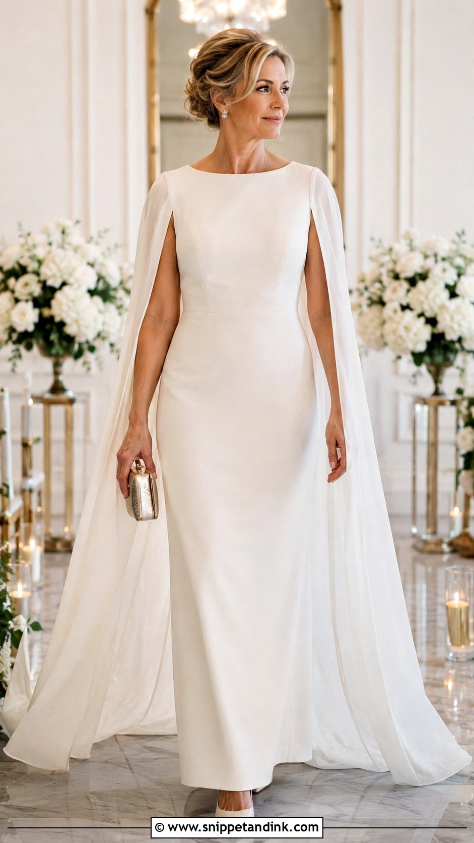 Cape Sleeve Vow Renewal Dress - Snippet and Ink - 20 Wedding Renewal Dress Ideas