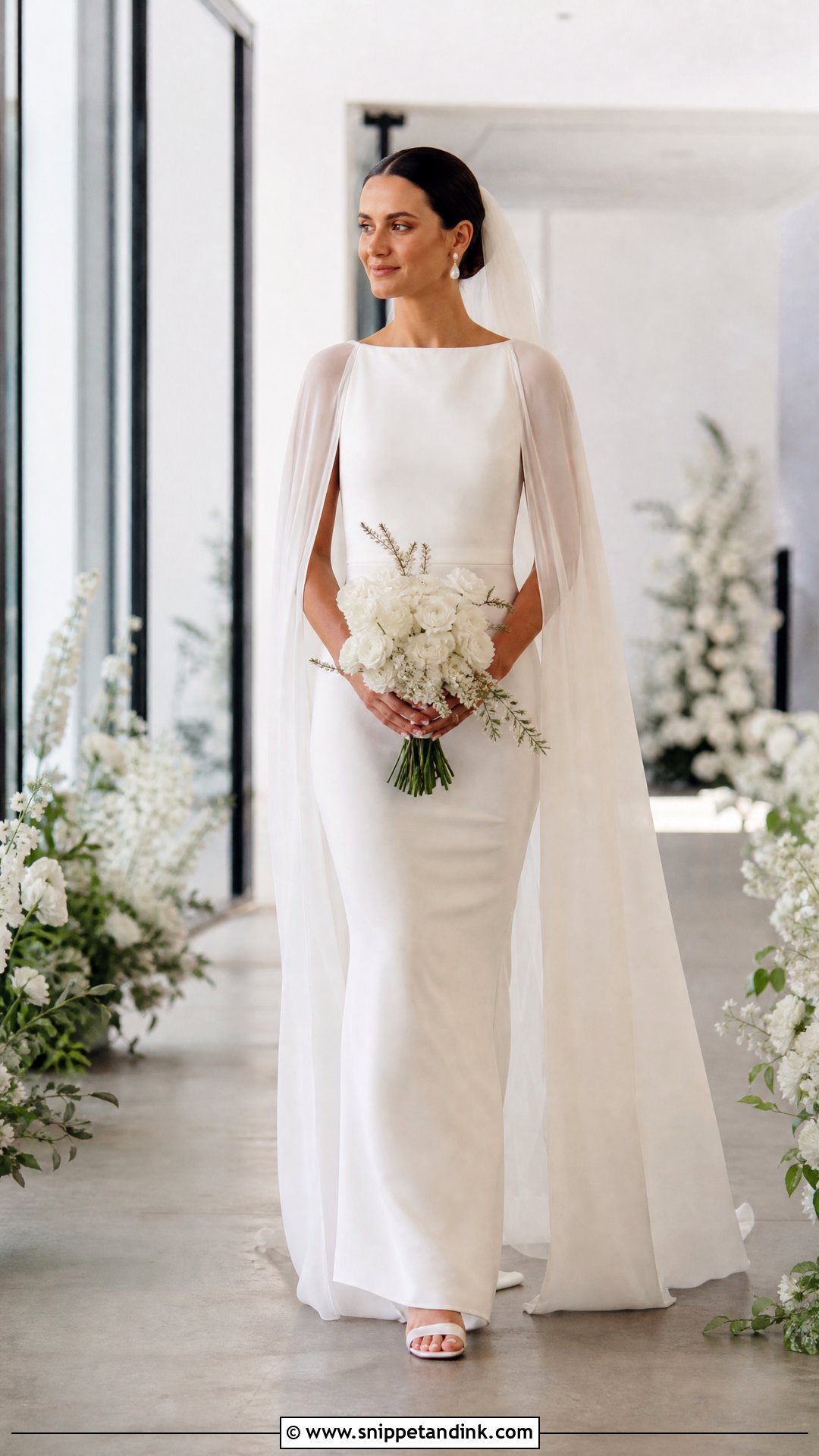 Cape Sleeve Wedding Dress - Snippet and Ink - 25 Elegant Wedding Dress with Sleeves