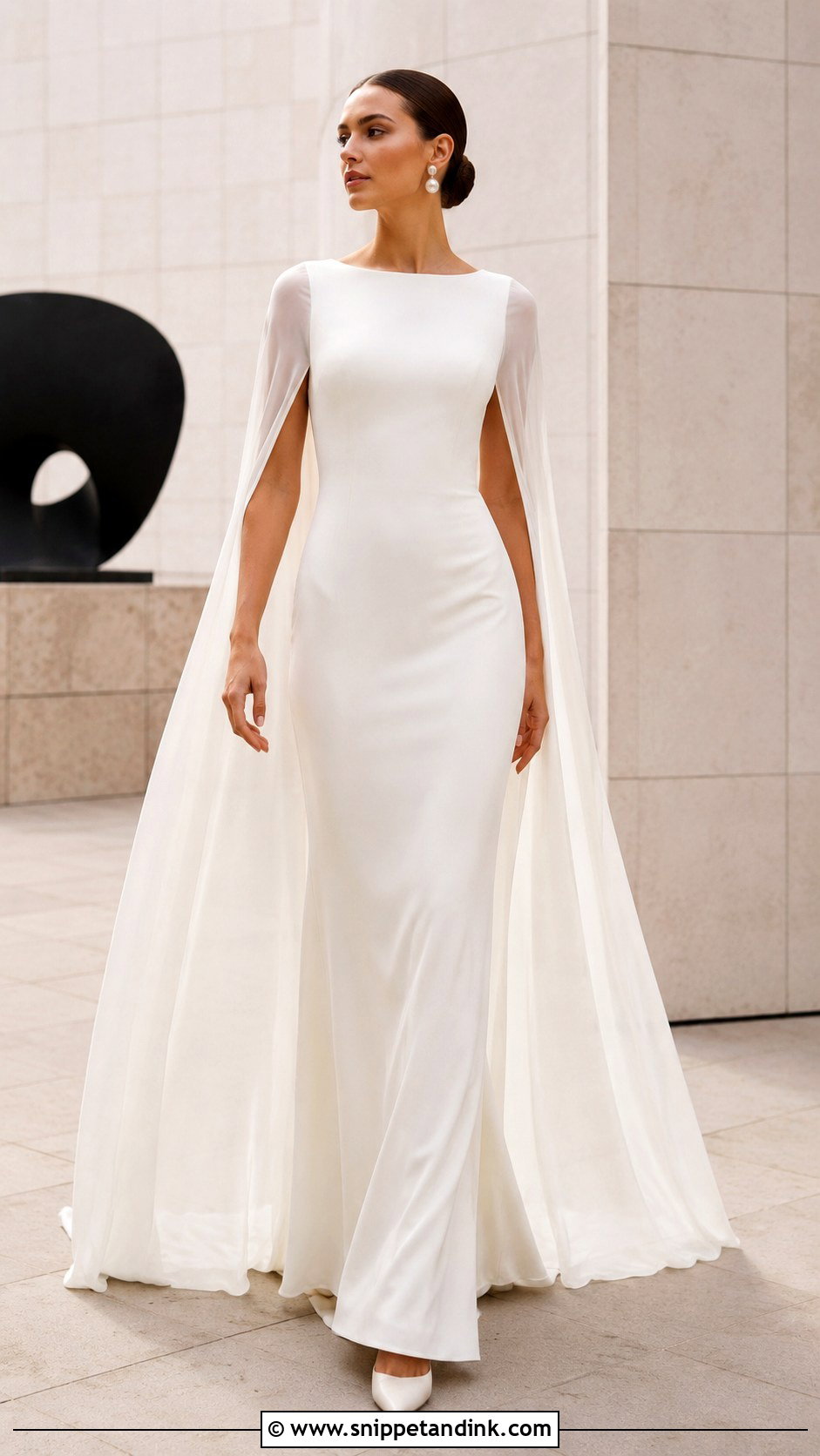 Cape Sleeve Wedding Dress - Snippet and Ink - 20 Ethereal Wedding Dress with Sleeves