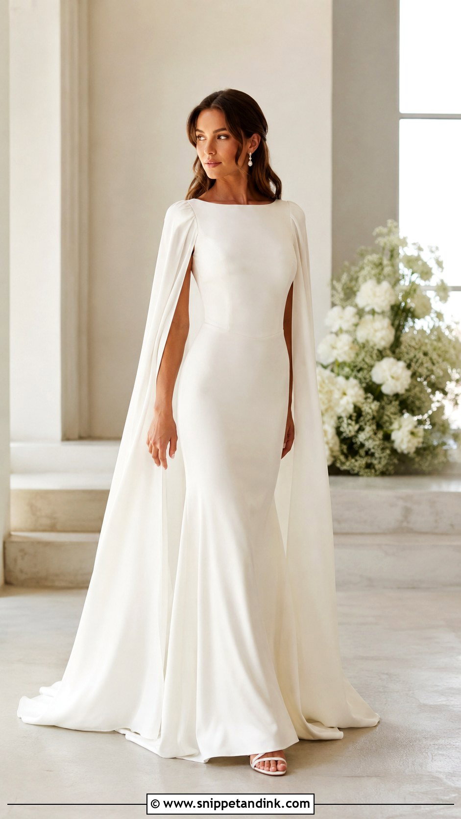 Cape Sleeve Wedding Dress - Snippet and Ink - 30 Wedding Dress with Cape Ideas
