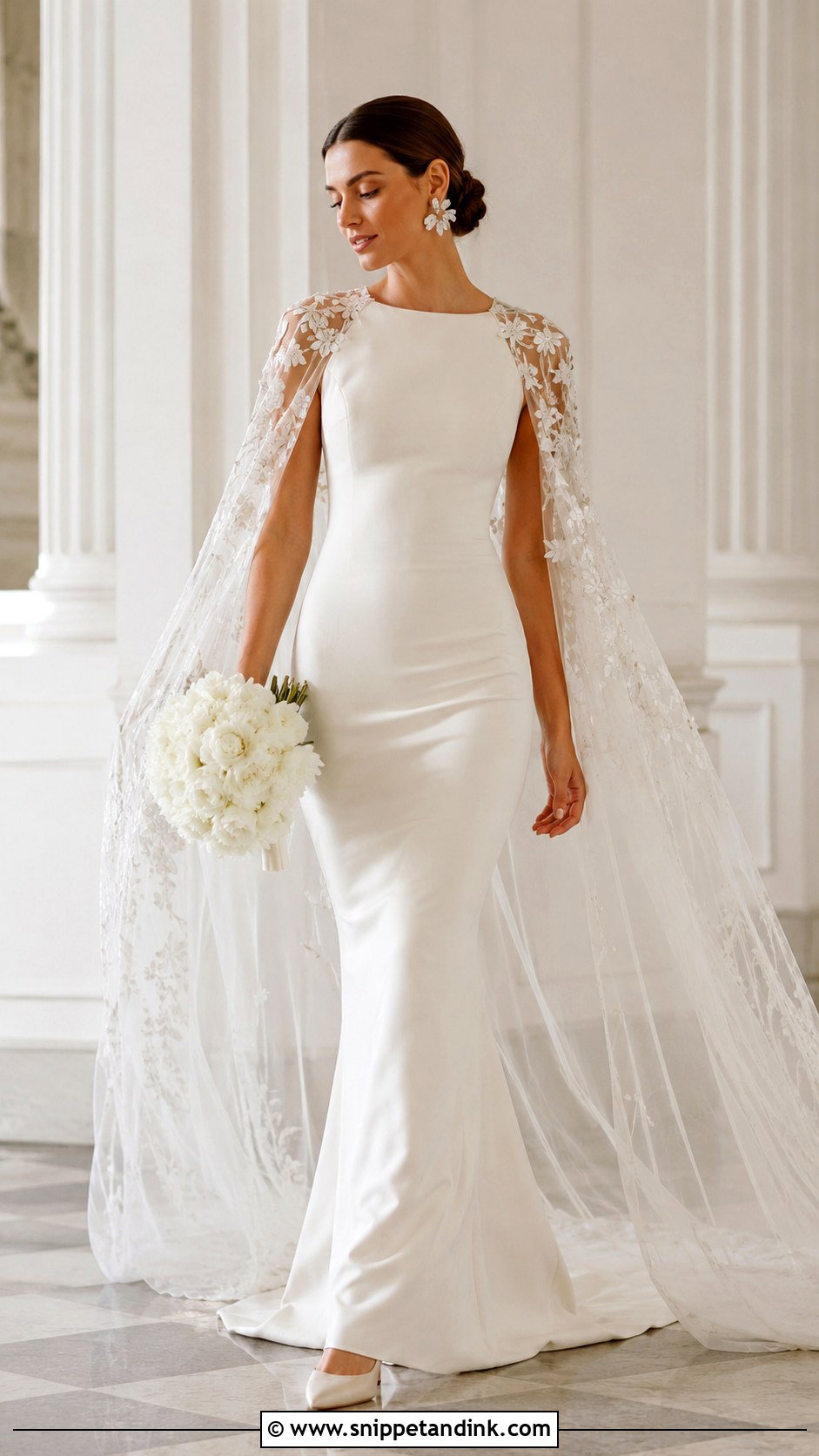 Cape Sleeve Wedding Dress - Snippet and Ink - 20 Bridal Frocks Gowns Wedding Dresses