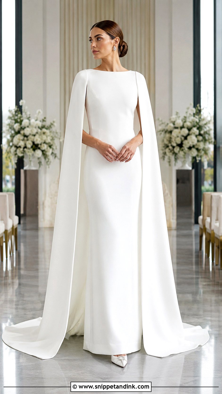 Cape Sleeve Wedding Dress - Snippet and Ink - 20 Brides Wedding Dress Ideas