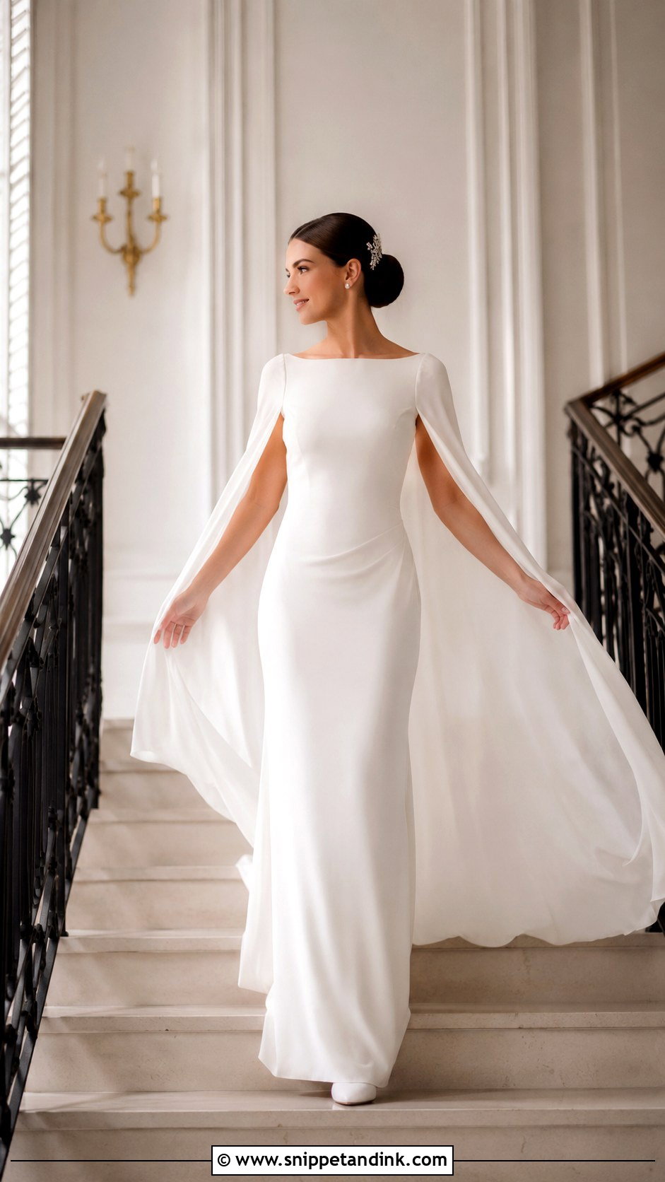 Cape Sleeve Wedding Dress - Snippet and Ink - 20 Best Wedding Dress Ideas