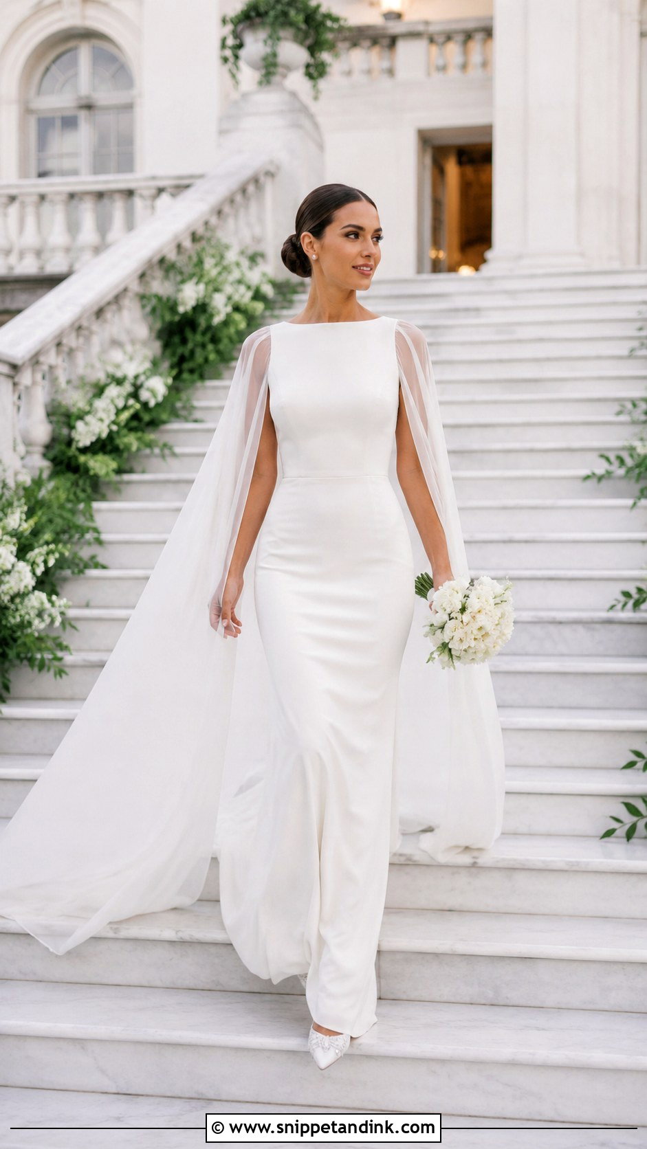 Cape Sleeve Wedding Dress - Snippet and Ink - 20 Expensive Wedding Dresses