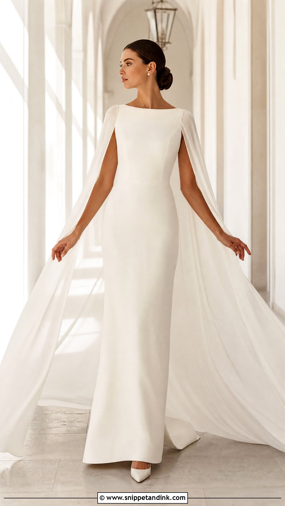 Cape Sleeve Wedding Dress - Snippet and Ink - 20 Faith Kelly Wedding Dress Ideas
