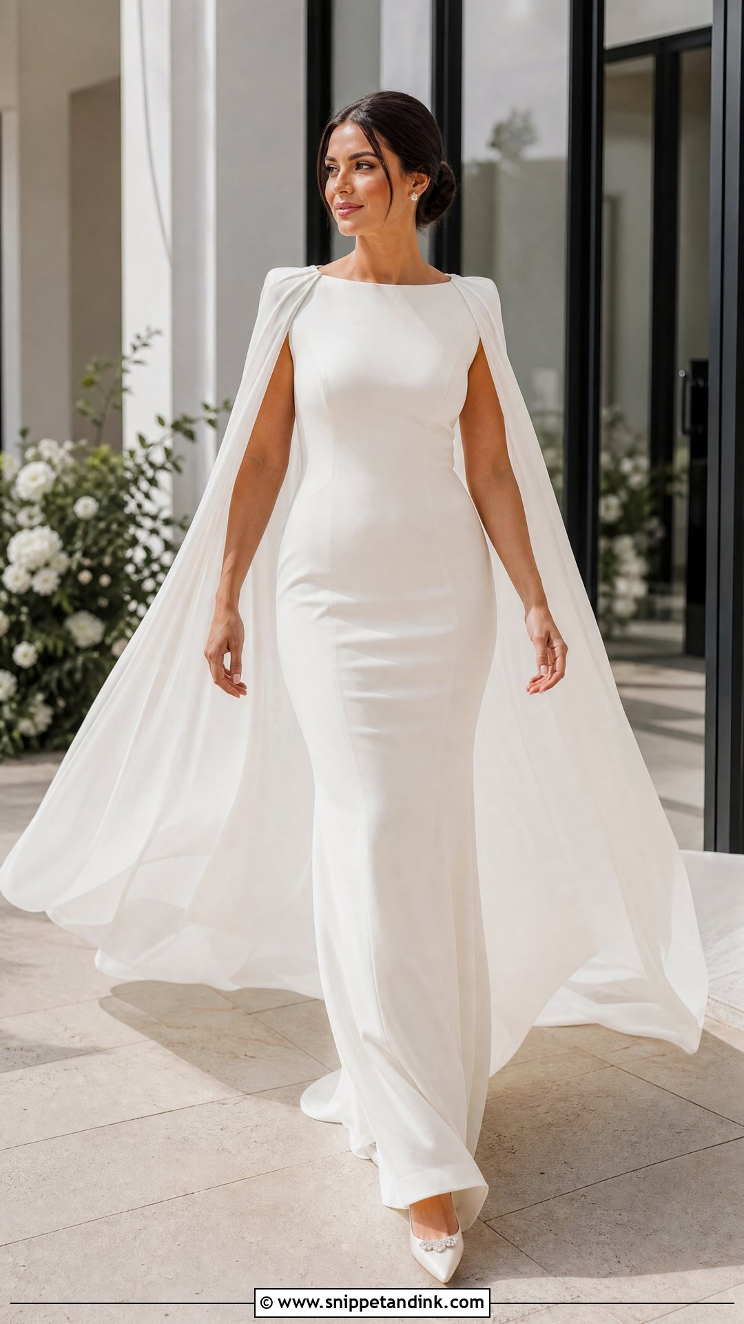 Cape Sleeve Wedding Dress - Snippet and Ink - 20 Size 10 Wedding Dress Ideas