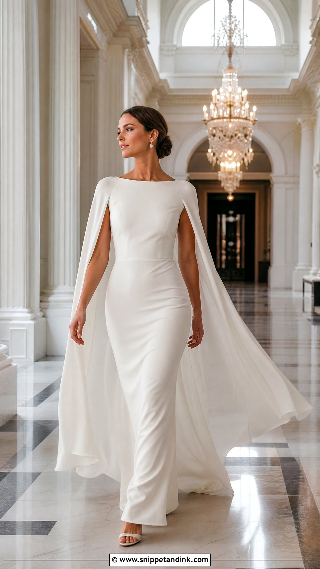 Cape Sleeve Wedding Dress - Snippet and Ink - 20 Unique Elegant Wedding Dresses