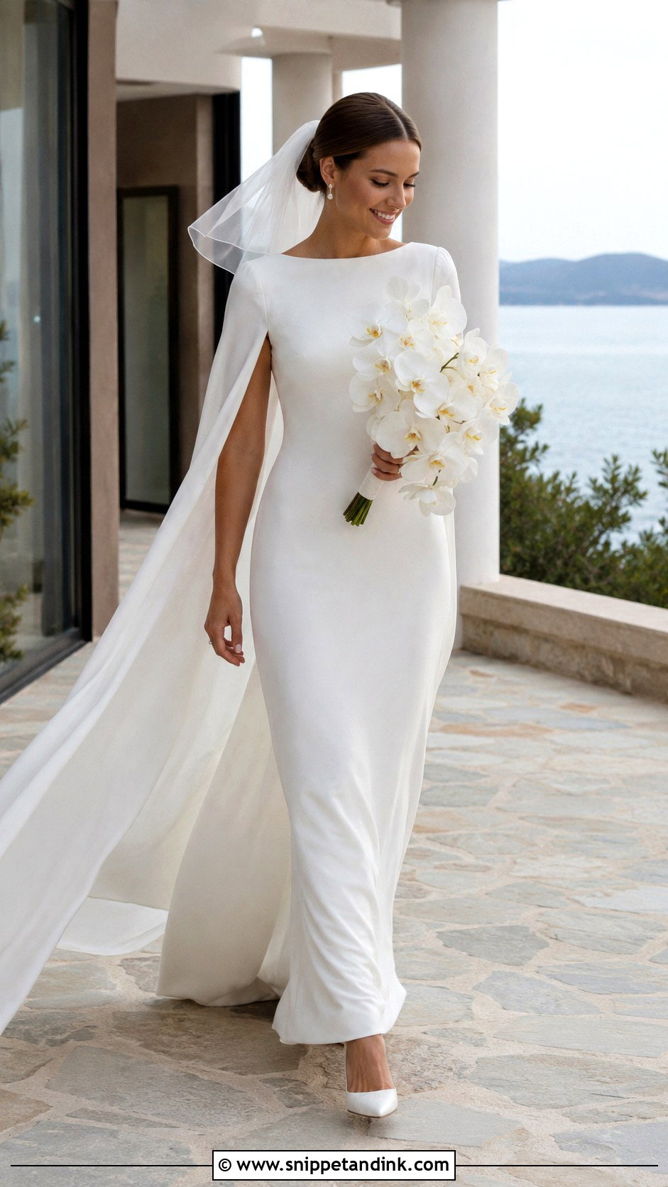 Cape Sleeve Wedding Dress - Snippet and Ink - 20 Bride Dress with Sleeves