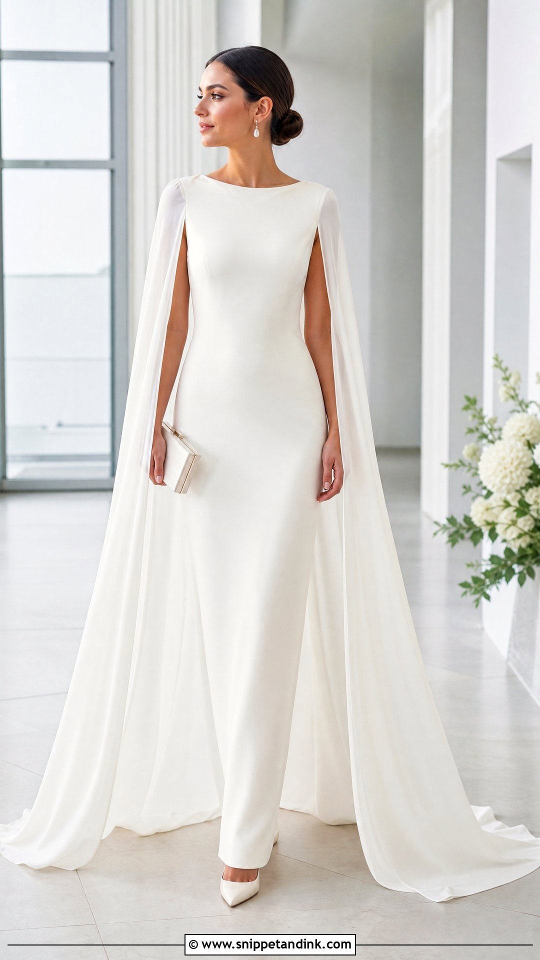 Cape Sleeve Wedding Dress - Snippet and Ink - 20 Wedding Dress and Suit Ideas