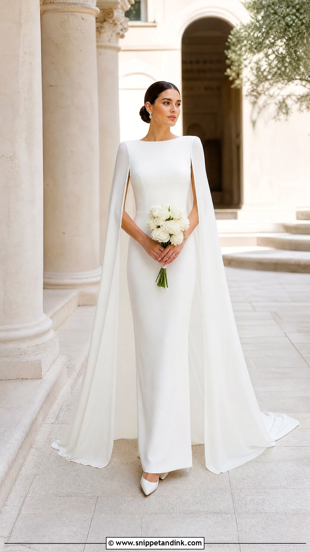 Cape Sleeve Wedding Dress - Snippet and Ink - 20 Wedding Dress Gallery Ideas