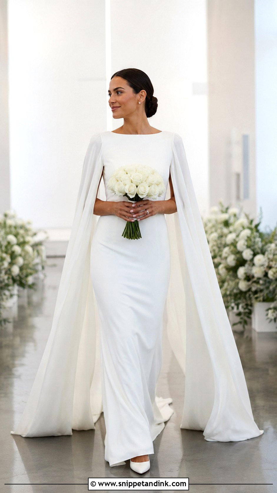Cape Sleeve Wedding Dress - Snippet and Ink - 20 Detailed Wedding Dress Ideas
