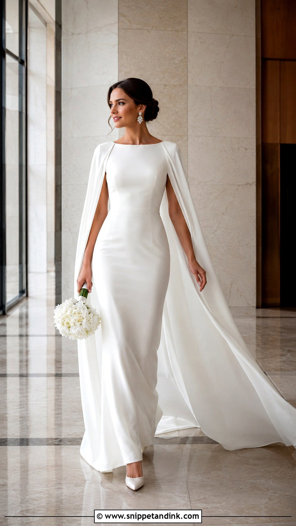 Cape Sleeve Wedding Gown - Snippet and Ink - 20 Gowns Dresses for Wedding