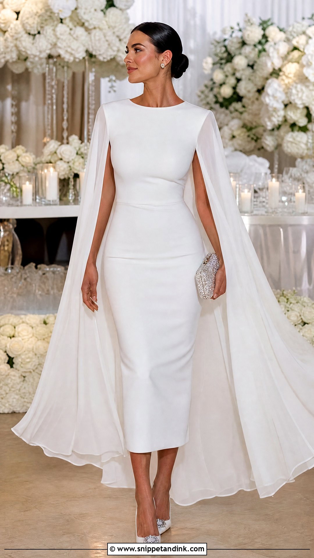 Cape Sleeve Wedding Night Dress - Snippet and Ink - 20 Wedding Night Dress Brides Ideas