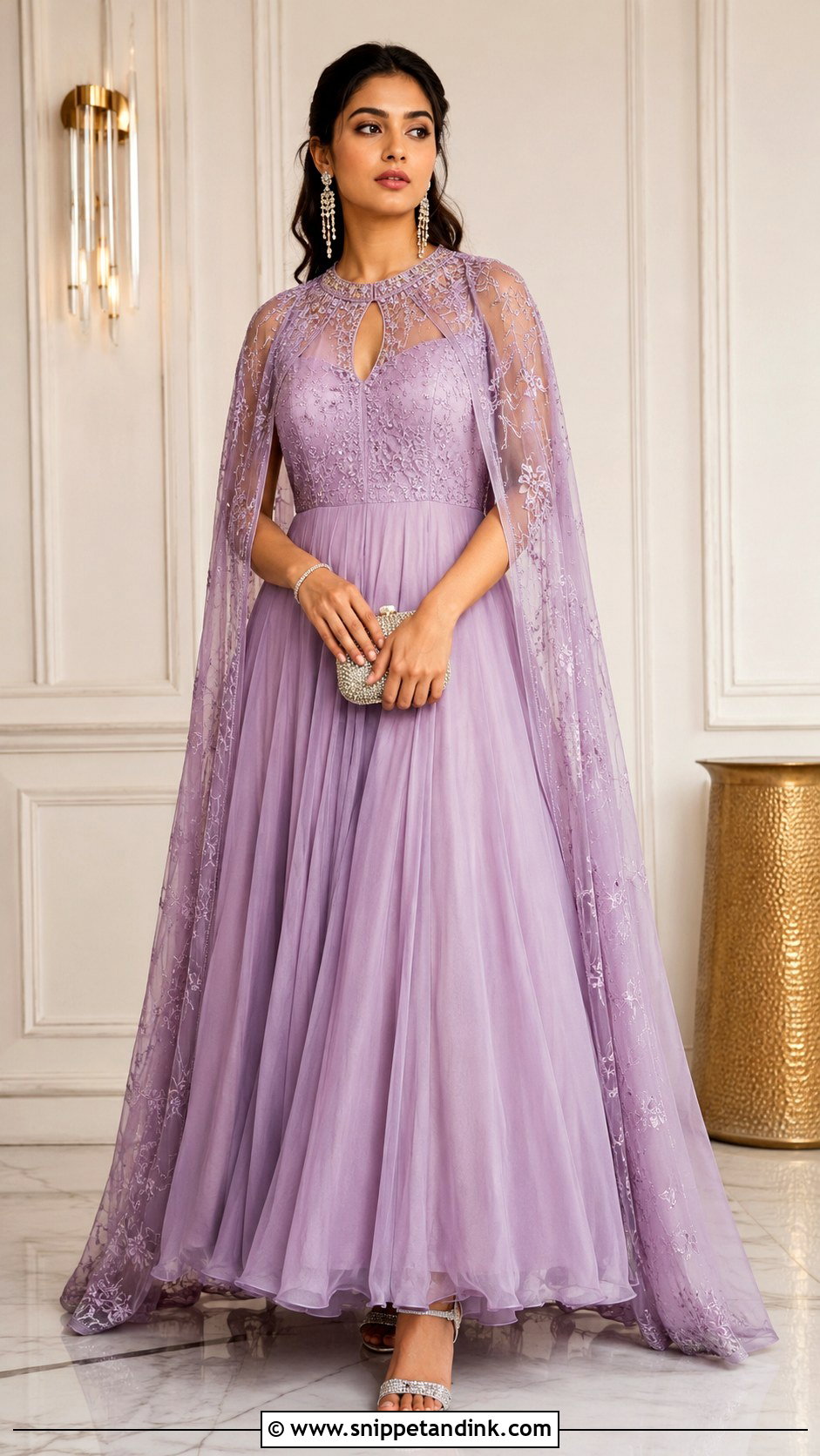 Cape Style Anarkali Dress - Snippet and Ink - 20 Grand Anarkali Dress Ideas
