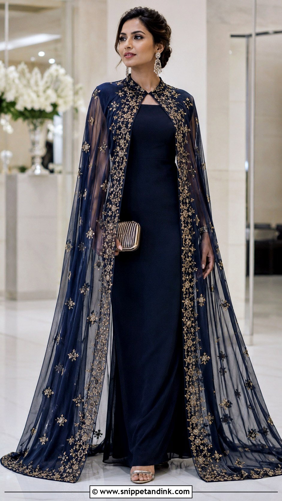 Cape Style Indian Dress - Snippet and Ink - 20 Aesthetic Indian Dress Ideas