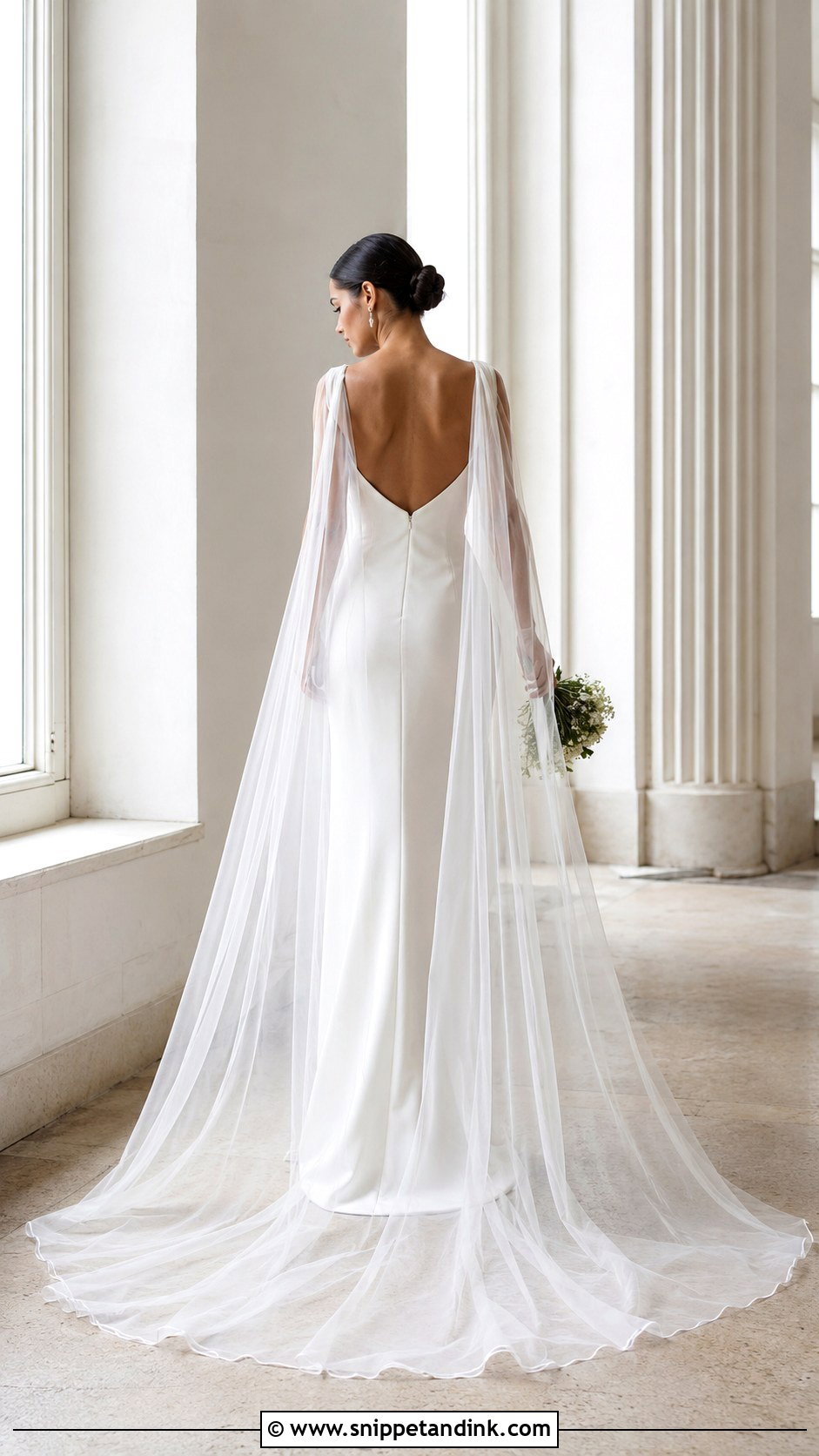 Cape Train Wedding Dress - Snippet and Ink - 25 Wedding Dress Train Ideas