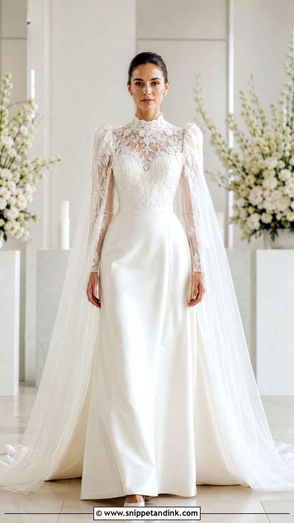 Cape Veil 1982 Wedding Dress - Snippet and Ink - 20 1982 Wedding Dresses