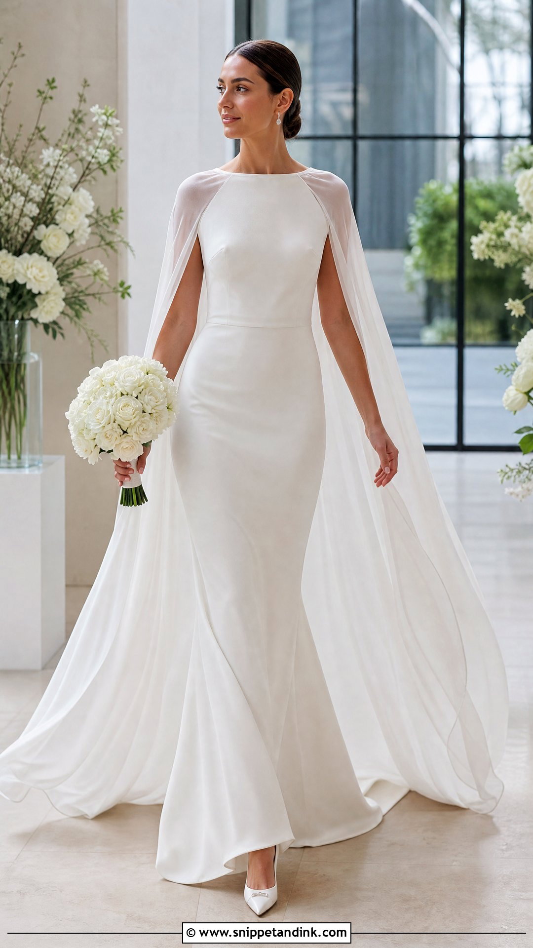 Cape Veil Bridal Dress - Snippet and Ink - 20 Vogue Bridal Ideas