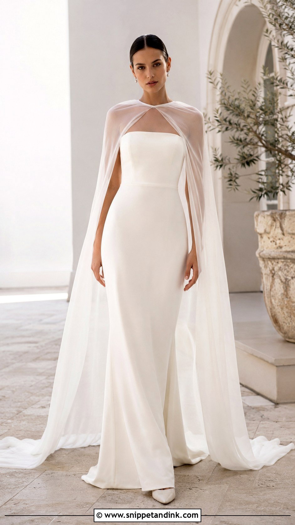 Cape Veil Bride Look - Snippet and Ink - 25 Bride Looks