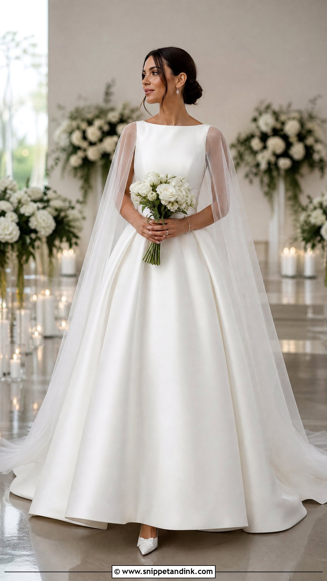 Cape Veil Princess Ball Gown Wedding Dress - Snippet and Ink - 20 Princess Ball Gowns Wedding Dress