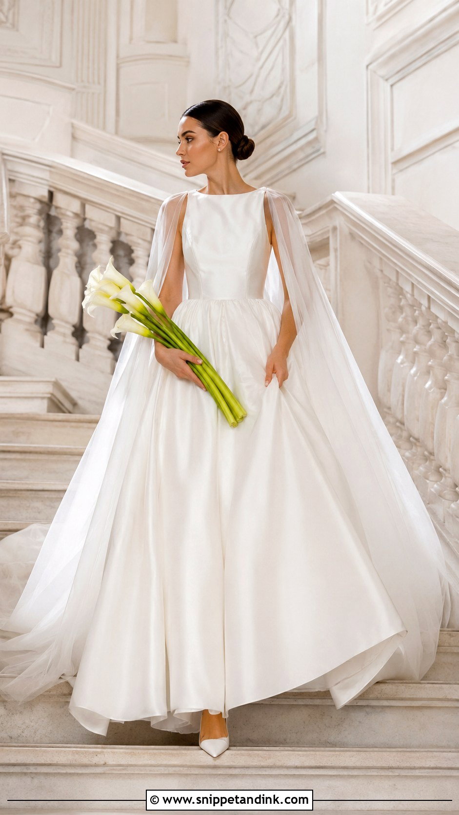 Cape Veil Silk Wedding Dress Ballgown - Snippet and Ink - 20 Silk Wedding Dress Ballgown Ideas