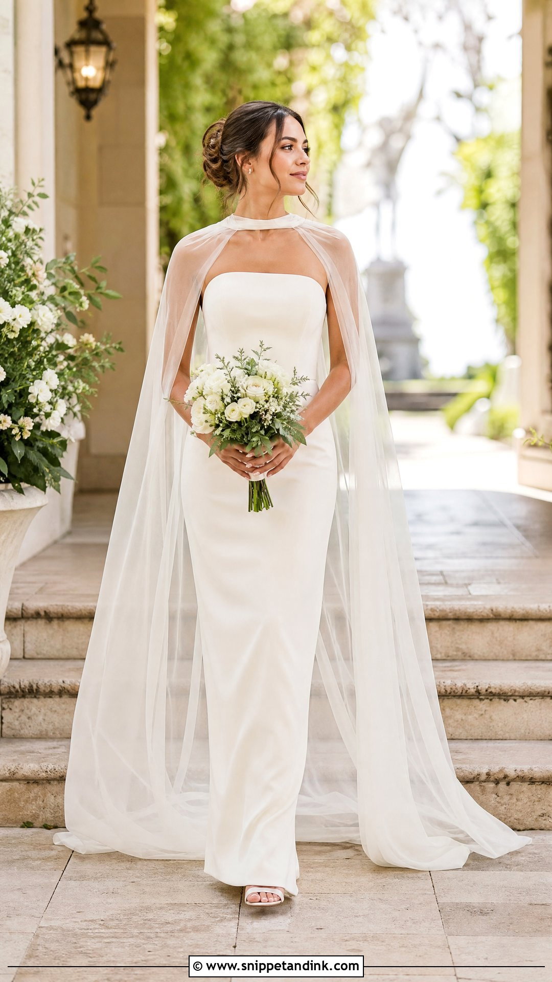 Cape Veil Wedding Dress Outfit - Snippet and Ink - 25 Wedding Dress Outfit Ideas