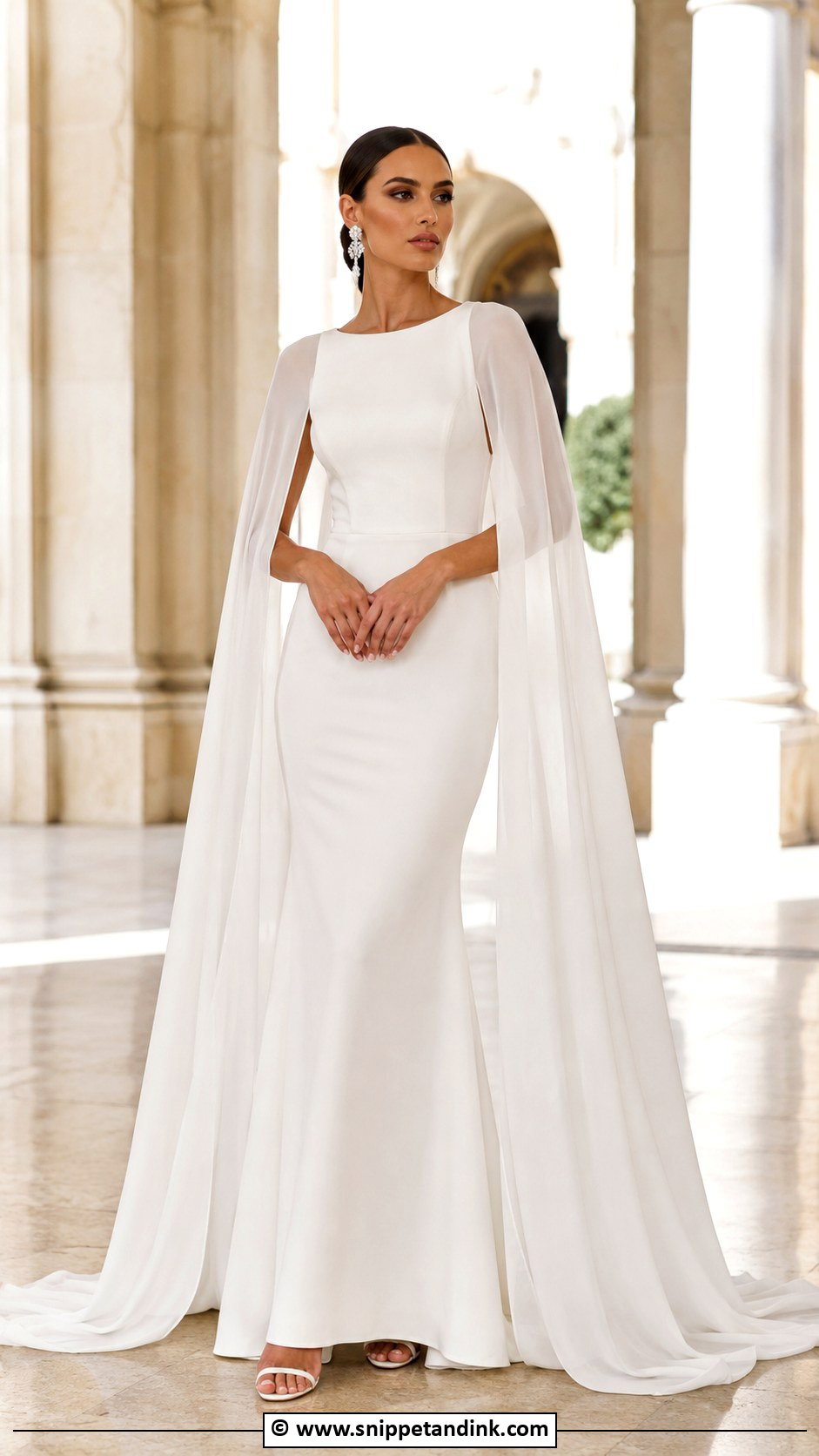 Cape Wedding Dress - Snippet and Ink - 30 Luxury Wedding Dress Ideas