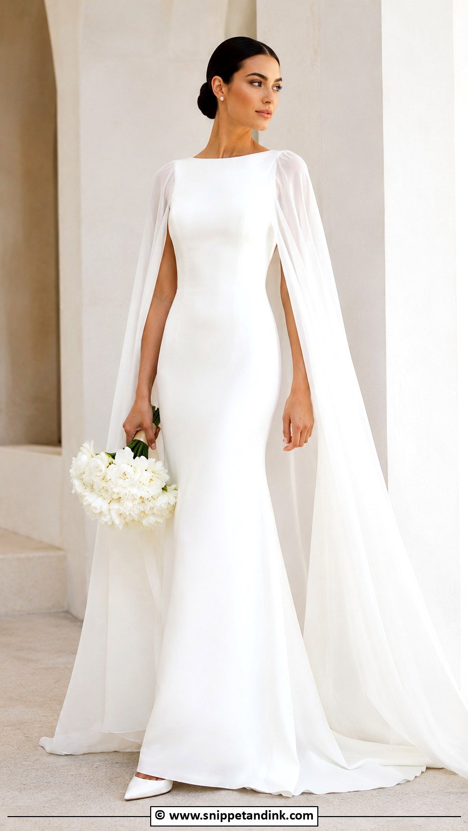Cape Wedding Dress - Snippet and Ink - 30 Pretty Wedding Dresses