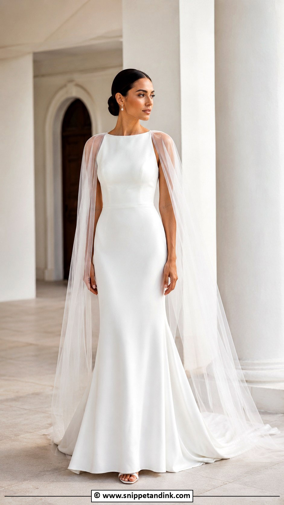 Cape Wedding Dress - Snippet and Ink - 30 Romantic Wedding Dress Ideas