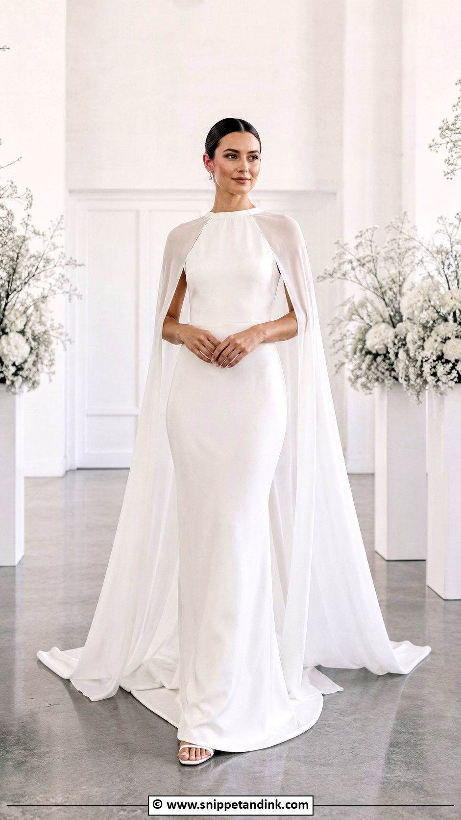 Cape Wedding Dress - Snippet and Ink - 30 Stylish Wedding Dresses