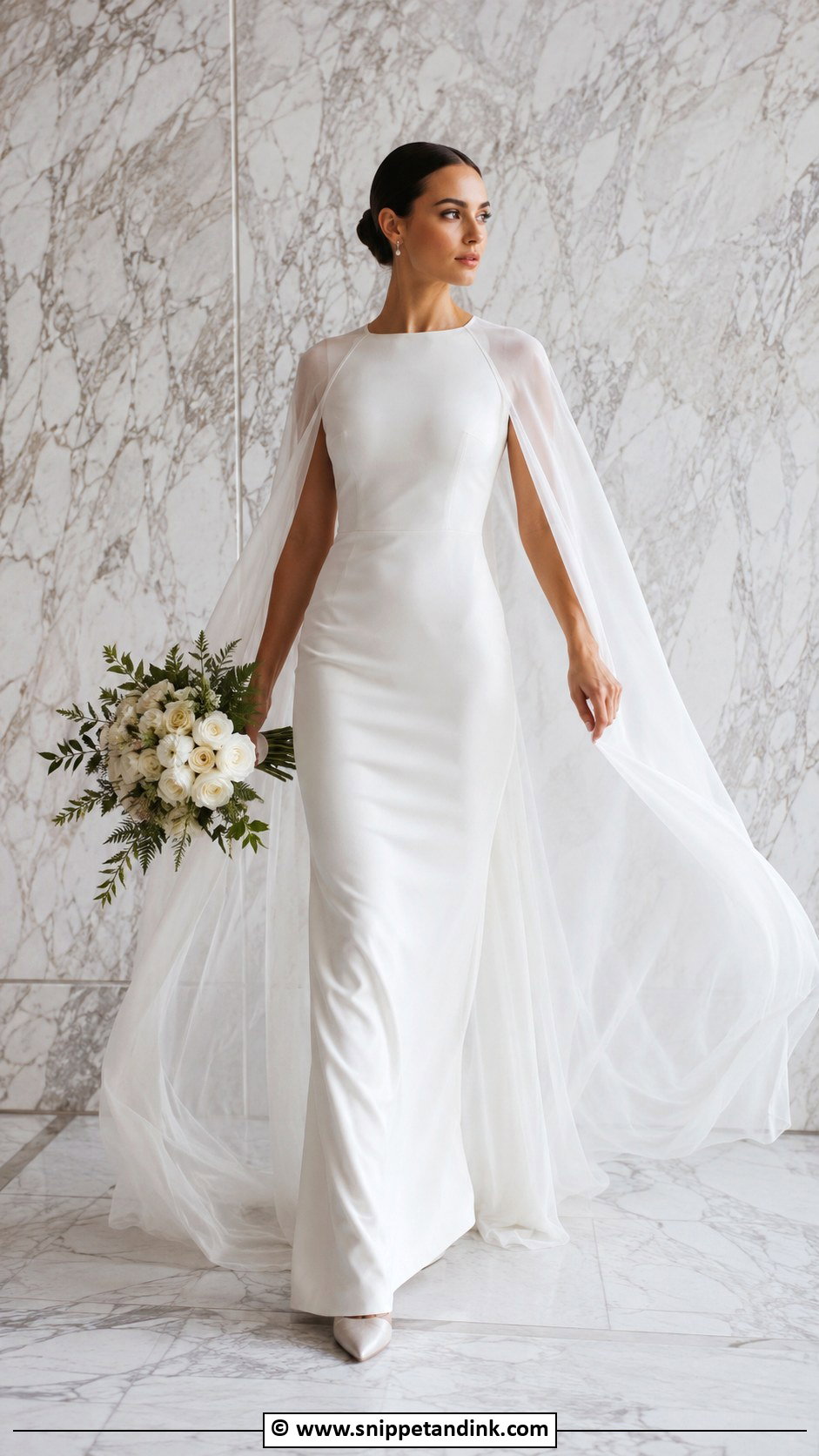 Cape Wedding Dress - Snippet and Ink - 30 Wedding Dress Aesthetic Ideas