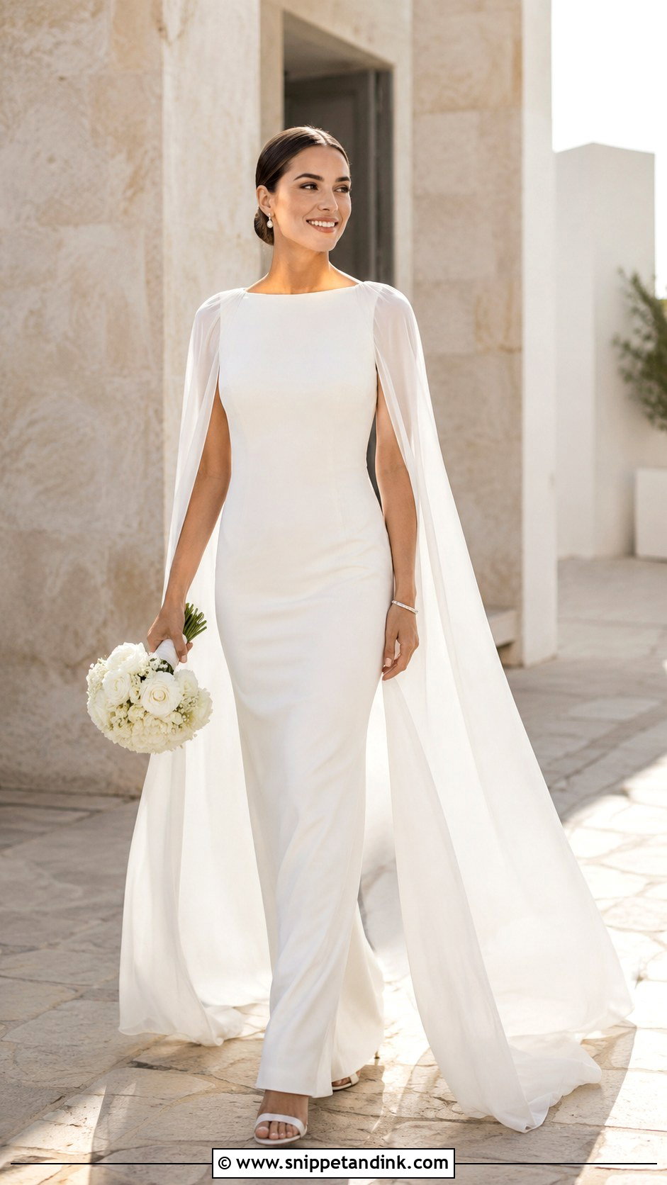 Cape Wedding Dress - Snippet and Ink - 25 Bride Wedding Dress Ideas
